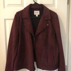 Old Navy motorcycle jacket/ maroon/ L